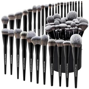 Bueart 32-Piece Pro Makeup Brush Set with Large Holder