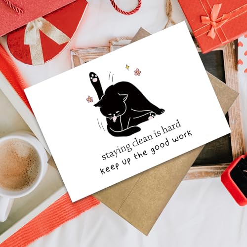 Cat Sobriety Card: Recovery & Soberversary Congrats - Image 5