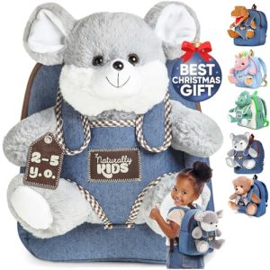 Toddler Mouse Backpack & Stuffed Animal Toy for Kids 2-5