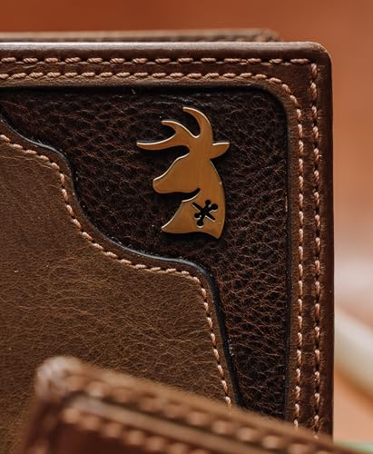 Men's Deer Ornament Long Bifold Leather Rodeo Wallet - Image 5