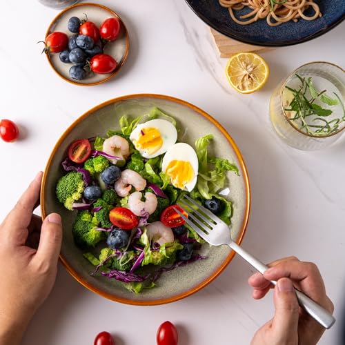 LERATIO Large Ceramic Pasta Bowls - Set of 6, 38oz - Image 5