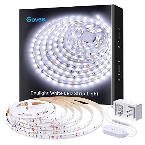 Govee 16.4ft White LED Strip: Dimmable 6500K Daylight
