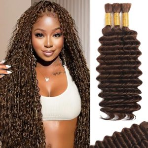 16″ Curly Boho Human Braiding Hair for Knotless Braids