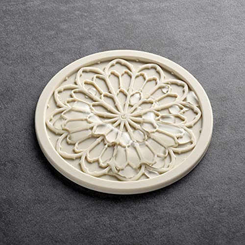 COASTERFIELD 6-Pack Silicone Coasters - 4" Cream - Image 6