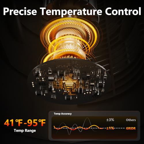 GRIDR 1500W Tower Heater - Remote, Thermostat & 12H Timer - Image 4