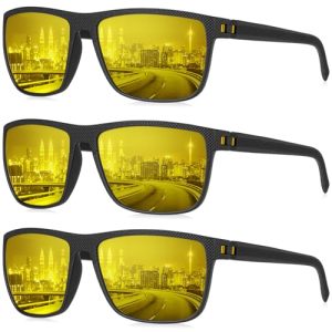 KALIYADI Lightweight Men’s Night Vision Driving Glasses