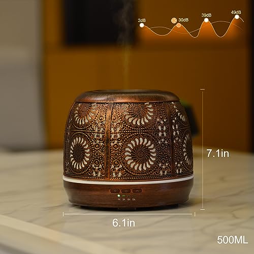 500ML Red Copper Ultrasonic Essential Oil Diffuser - Image 2