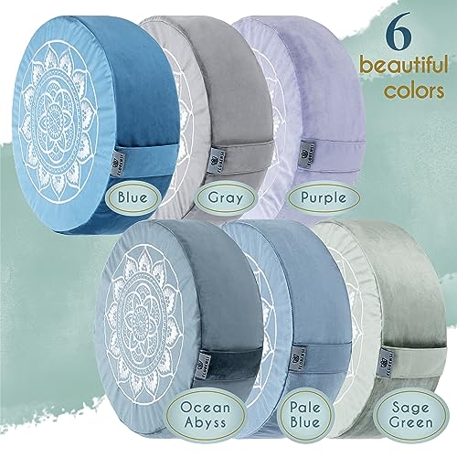 Florensi Large Grey Meditation Cushion - Buckwheat - Image 4