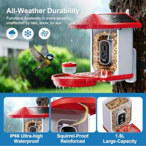 Smart Bird Feeder with Camera – 4K HD, Solar Powered