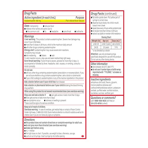 Infants' Tylenol Dye-Free Cherry Pain & Fever Reliever - Image 9