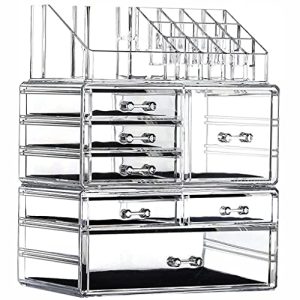 Clear Acrylic Stackable 7-Drawer Makeup Organizer