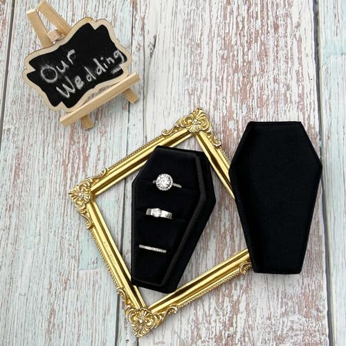 Beatilog Gothic Coffin Ring Box - Triple Slot Velvet - Image 6