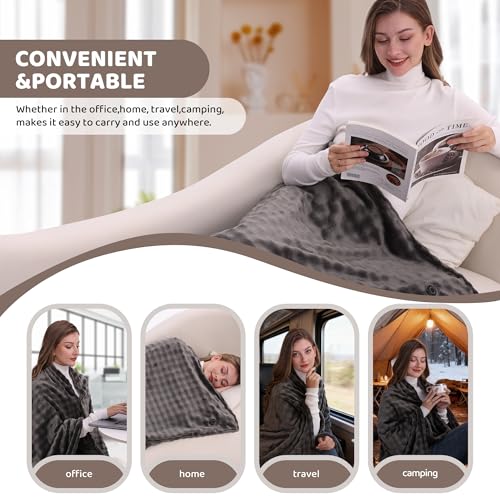 TZOSDOBO Cordless Heated Blanket, Portable with Power Bank - Image 7