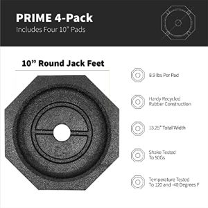 SnapPad Prime 4-Pack RV Leveling Blocks – 10″ Round Jack