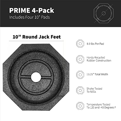 SnapPad Prime 4-Pack RV Leveling Blocks - 10" Round Jack - Image 2