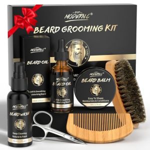POP MODERN.C 6-Piece Beard Growth & Grooming Kit