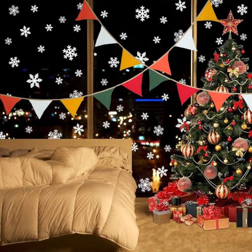 2-Pack Red & Green Pennant Banner Bunting Flags Garland - Image 2