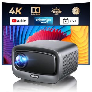 Smart Projector 4K: WiFi 6, Bluetooth 5.3, Netflix, Dolby Audio