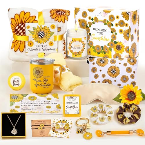 Andlane Sunflower Gift Basket: Unique Care Package for Women