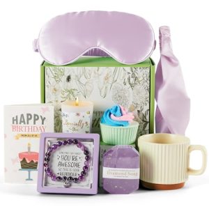 Unique Purple Spa Gift Basket for Women’s Birthday