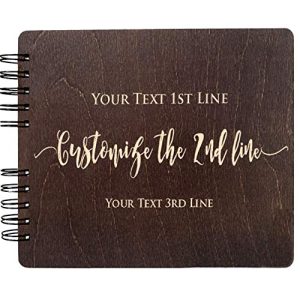 Rustic Wooden Guest Book – 11×8.5, Custom Engraved