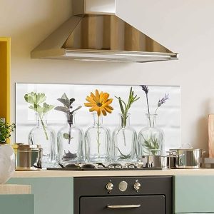 Tempered Glass Kitchen Backsplash & Multi-Use Cover (39×20″)