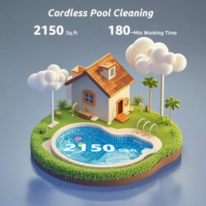 Cordless Robotic Pool Cleaner – Inground, 180min Runtime