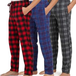Boys Fleece Pajama Pants 3-Pack – Super Soft Kids PJs