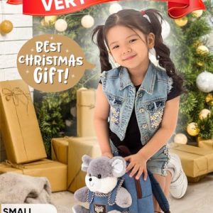 Toddler Mouse Backpack & Stuffed Animal Toy for Kids 2-5