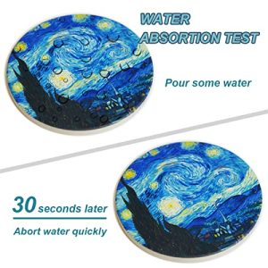 Van Gogh Ceramic Art Coasters Set – Housewarming Gift