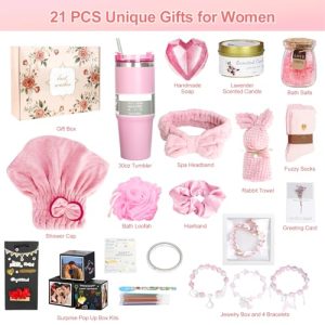 Women’s Birthday Spa Gift Basket – 21 Piece Photo Pop-Up Box