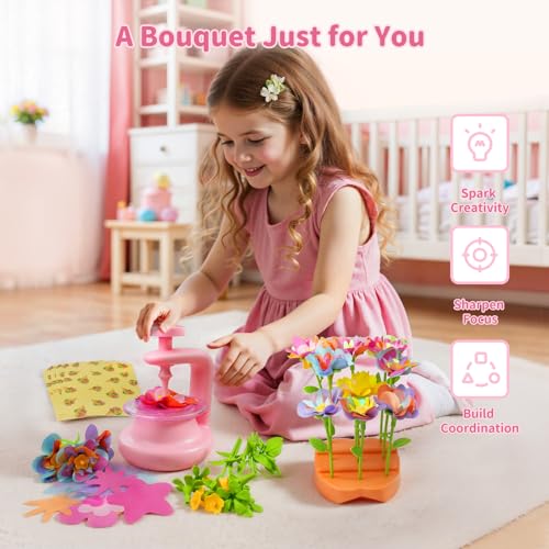 VNLINA DIY Fabric Flower Bouquets Craft Kit for Girls - Image 4