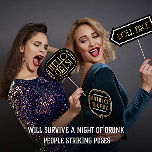 Roaring 20s Gatsby Photo Booth Props Kit - 15 Pcs PartyGraphix - Image 5