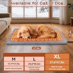 AFDUV Outdoor Waterproof Pet Heating Pad for Cats & Dogs