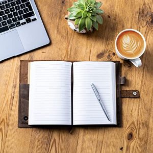 Moonster Vintage Refillable Leather Journal with Pen