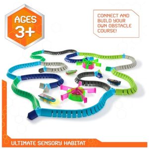 HEX BOTS Nano Land: Sensory Mini Robot Playset for Kids & Cats