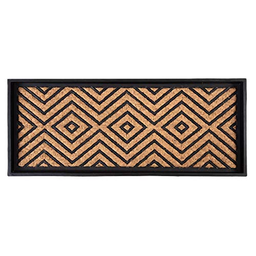 Anji Mountain 34.5" Black Coir & Rubber Boot Tray - Image 12