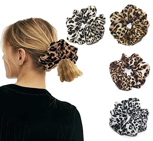 Chic Leopard Print Hair Accessories Bundle (4-Pack)