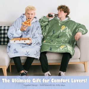 Oversized Sherpa Hoodie Blanket for Adults