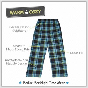 Boys Fleece Pajama Pants 2-Pack – Warm Buffalo Plaid PJs