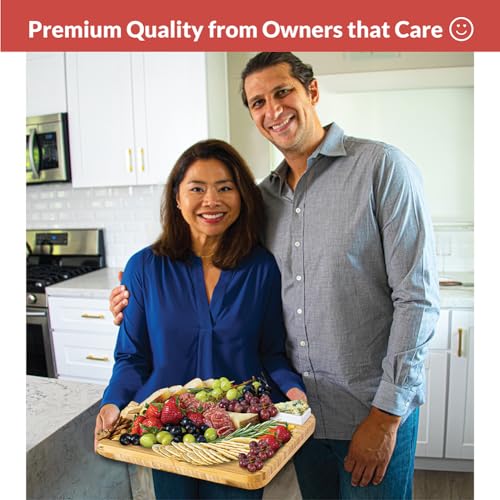 Large Bamboo Charcuterie Board & Knife Set - Home Euphoria - Image 3