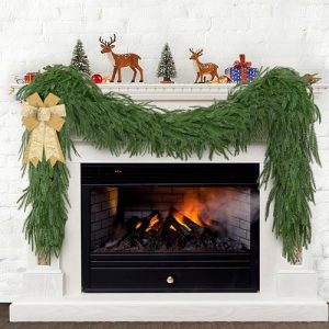 Palonu 9Ft Artificial Norfolk Garland – Realistic Pine Decor