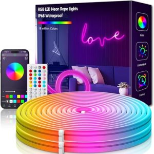 KIKO 32.8ft Outdoor/Indoor Neon Rope Lights: Music Sync