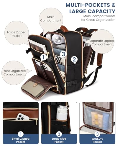 LOVEVOOK 40L Women's Travel Backpack - Flight Approved Carry-On - Image 3