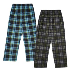 Boys Fleece Pajama Pants 2-Pack – Warm Buffalo Plaid PJs