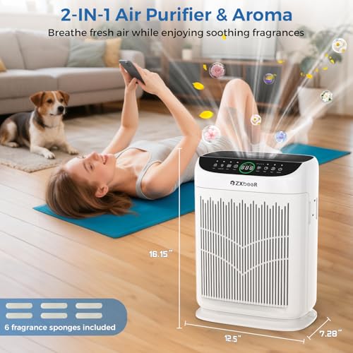 ZXBEER HEPA Air Purifier: Large Room, Pets, Aroma Diffuser - Image 5