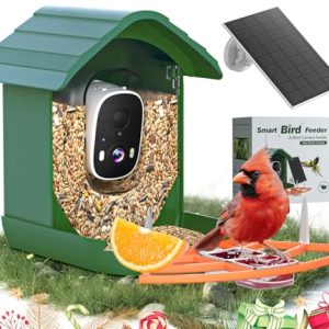 Smart Bird Feeder with Solar Camera – AI Recognition, Waterproof