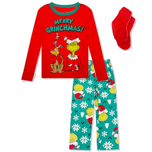 Kids Character Pajama Set with Fuzzy Socks - Boys & Girls