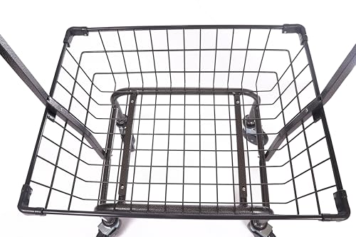 CHAMINUSA Heavy Duty U-Handle Laundry Cart - Charcoal Grey - Image 8