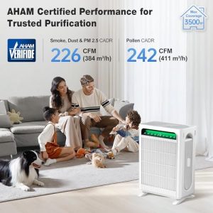 KNKA HEPA Air Purifier for Large Rooms & Pet Allergies